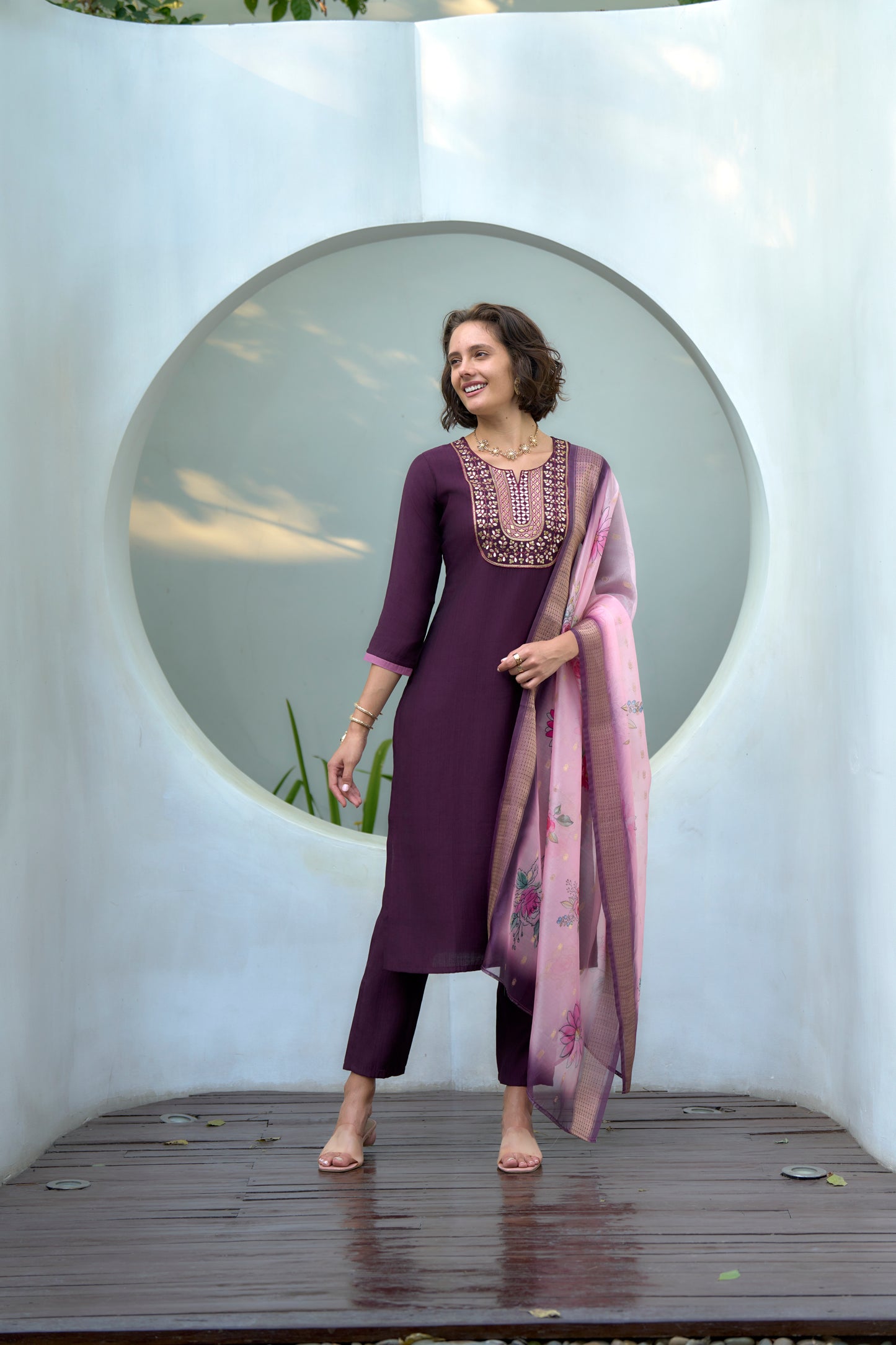 Women's Printed Viscose Rayon Ethnic Dress