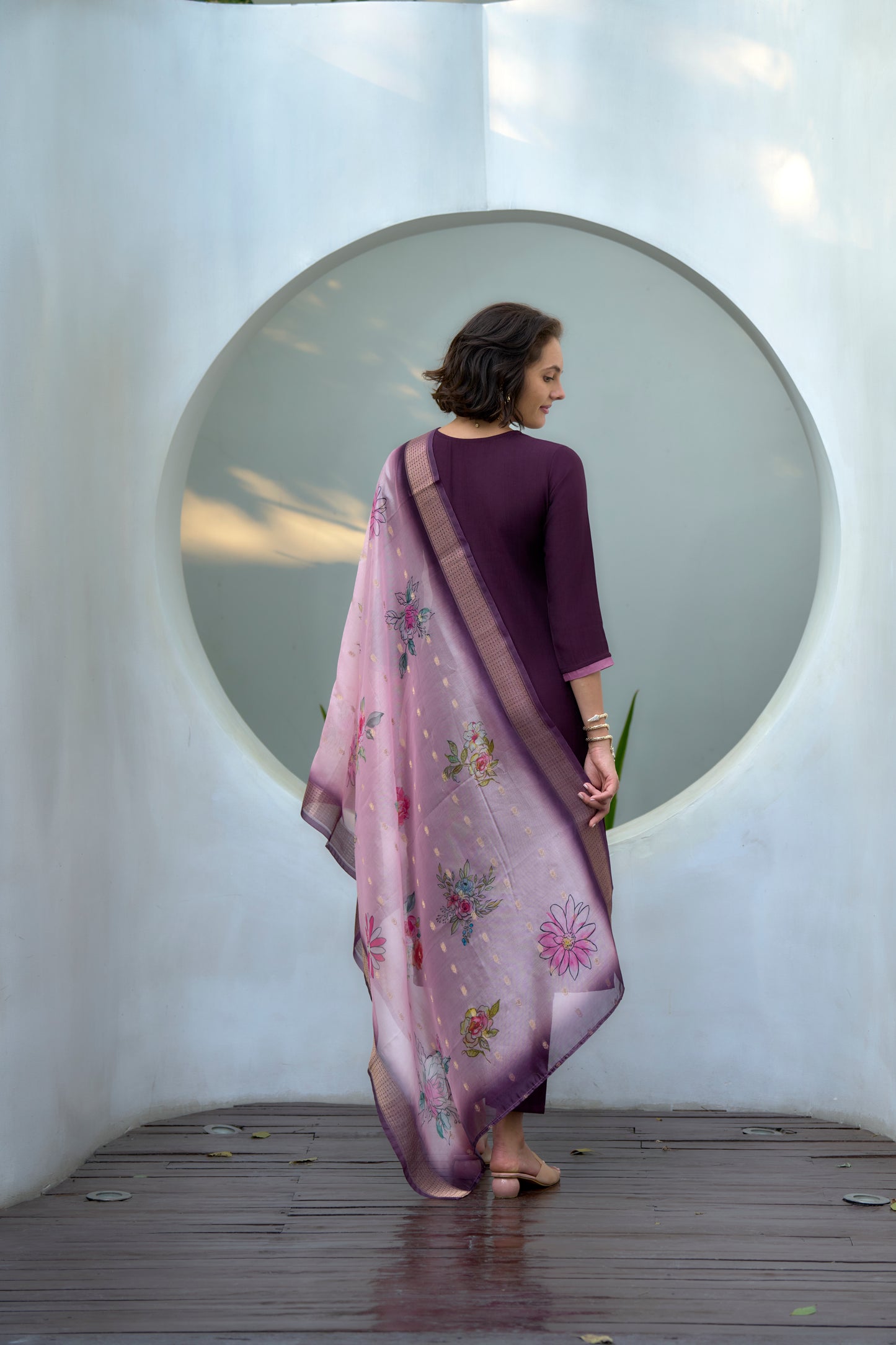 Women's Printed Viscose Rayon Ethnic Dress
