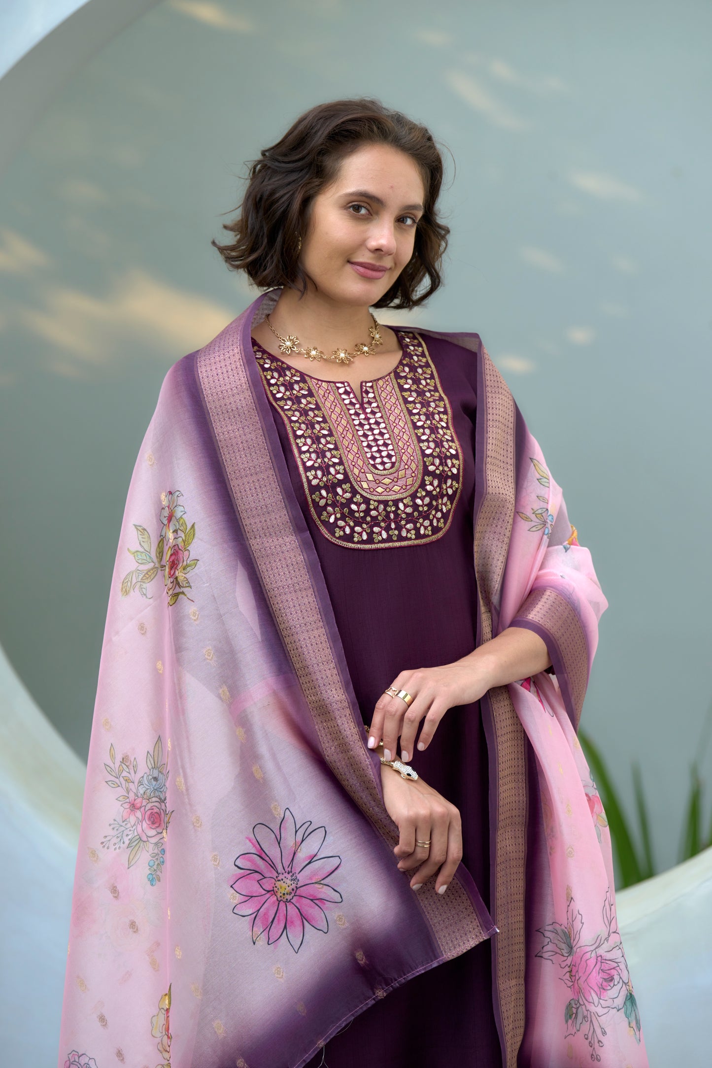 Women's Printed Viscose Rayon Ethnic Dress