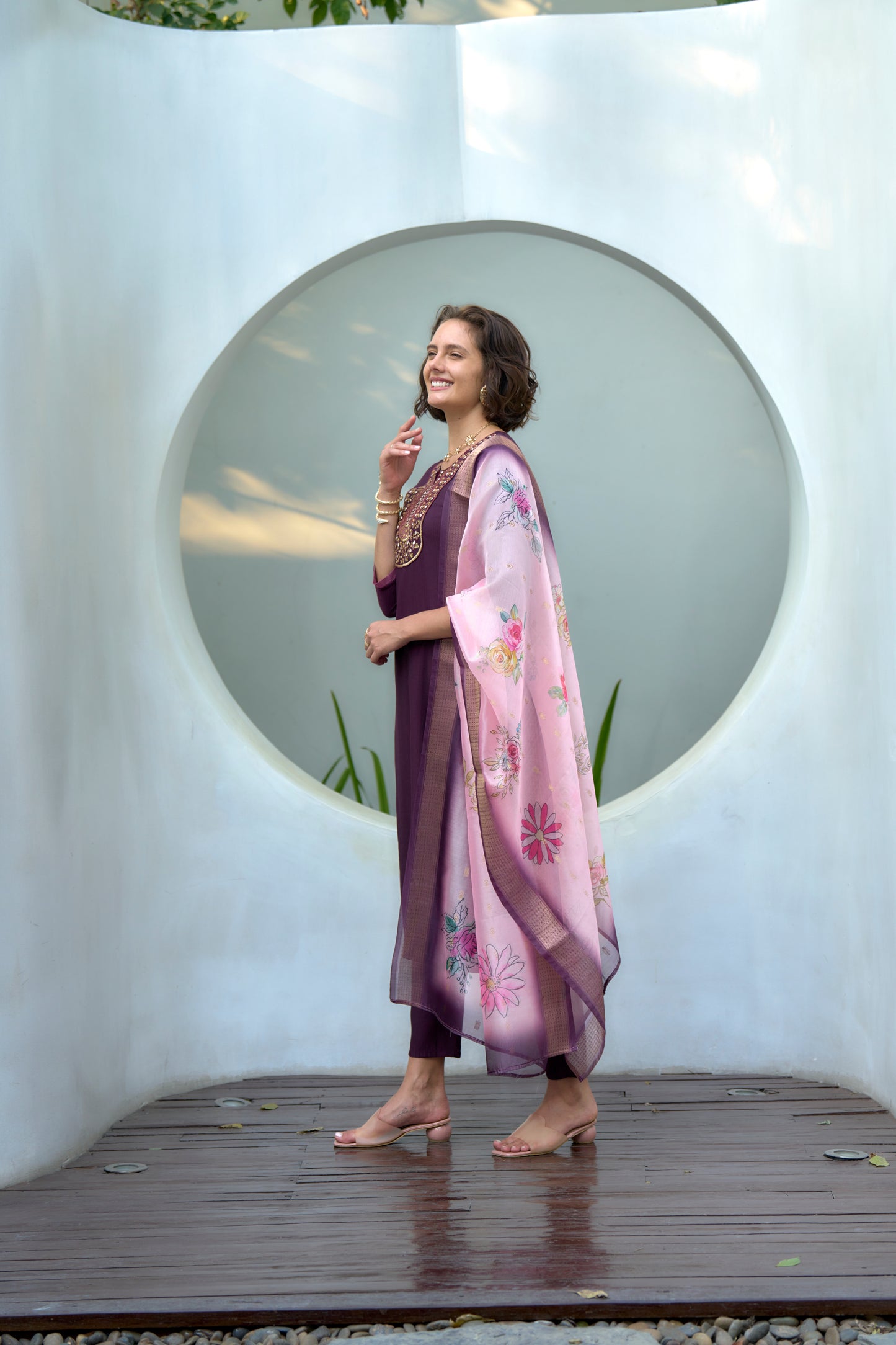 Women's Printed Viscose Rayon Ethnic Dress